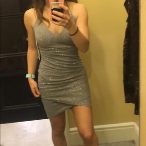 Windsor silver glitter dress